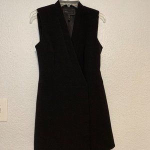 BCBG Max Aria black wrap vest dress XXS